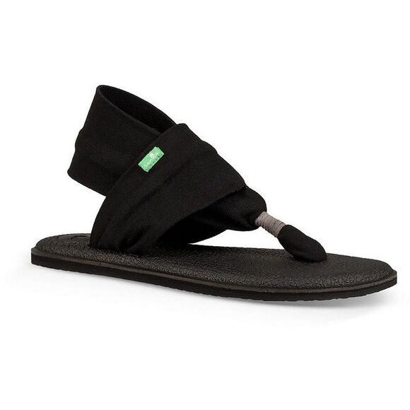 Sanuk Shoes - Sanuk Womens Yoga Sling Black Flip-Flop Slide On Thong Sandals Shoes NWT